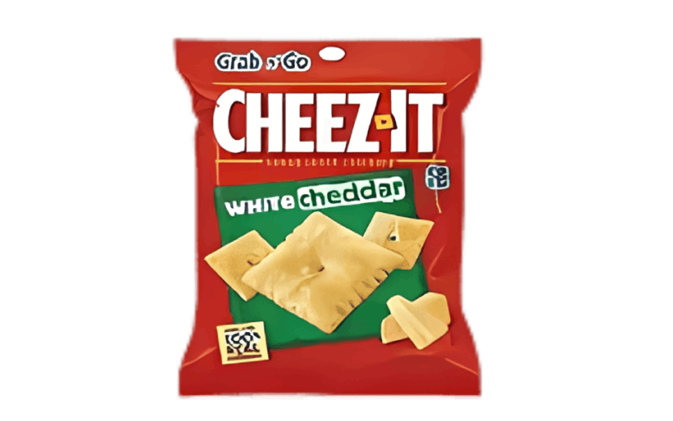 Cheez-It white cheddar snack bag.